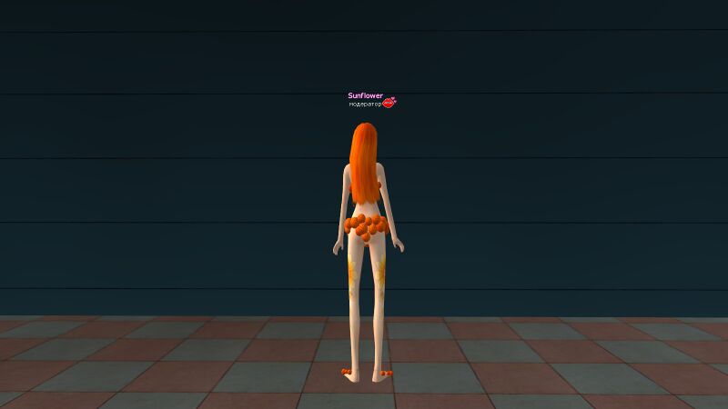 Файл:Женский костюм Зов природы оранж вид сзади.jpg